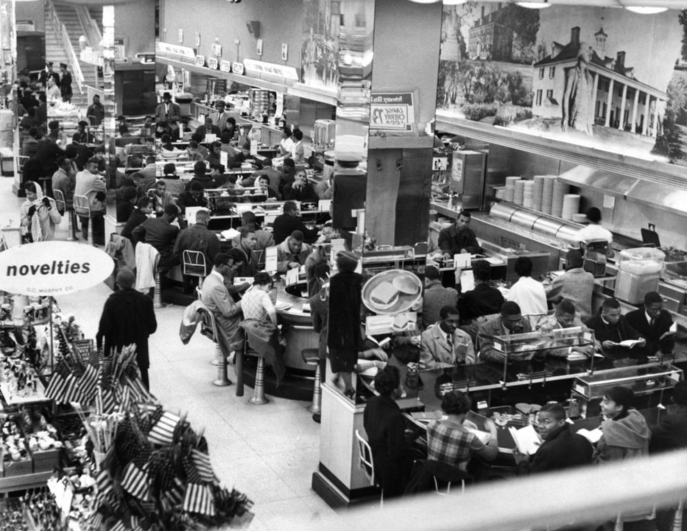 Figure 1. Richmond has a long history of systemic racial oppression with an equally rich history of Black-led resistance. This image decpicts a 1960 sit-in staged by Virginia Union University students. The sit-in protested dining segregation in a department store. Source: Richmond Times Dispatch