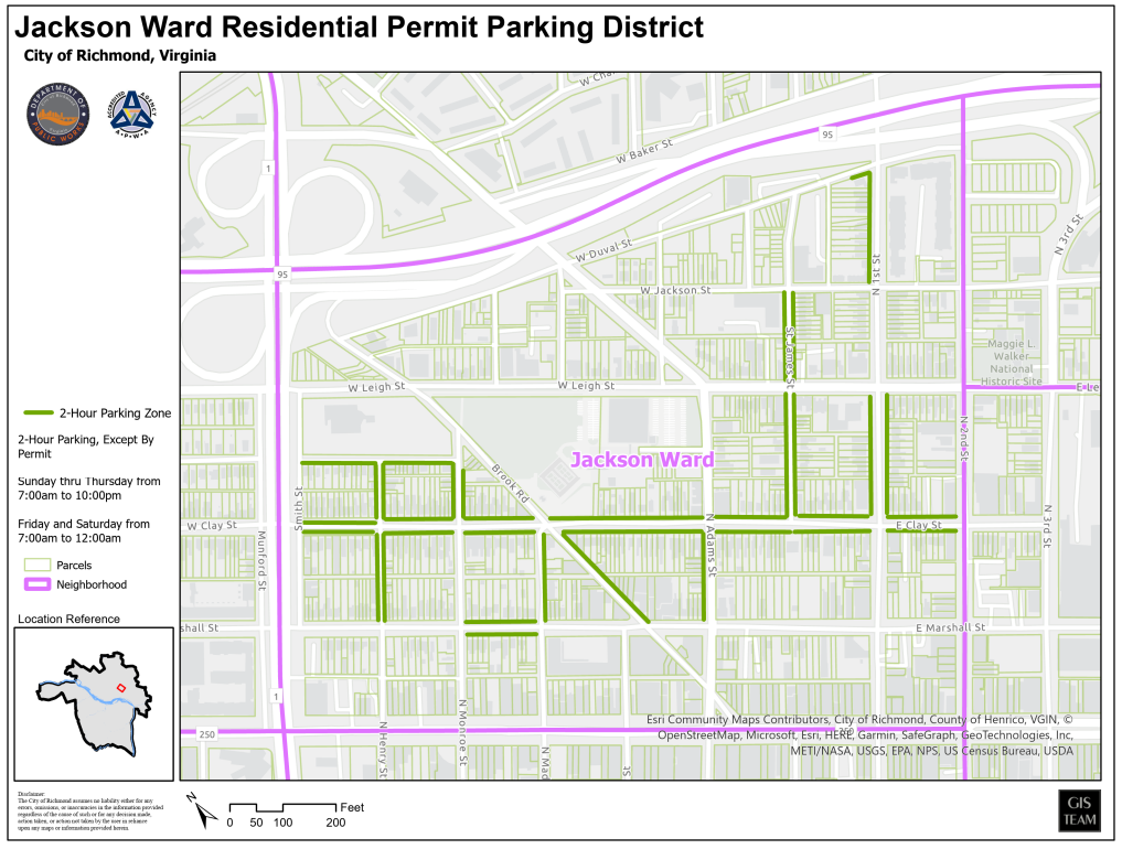 Jackson Ward Parking Map
