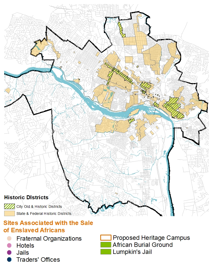 Map of historic Districts in Richmond