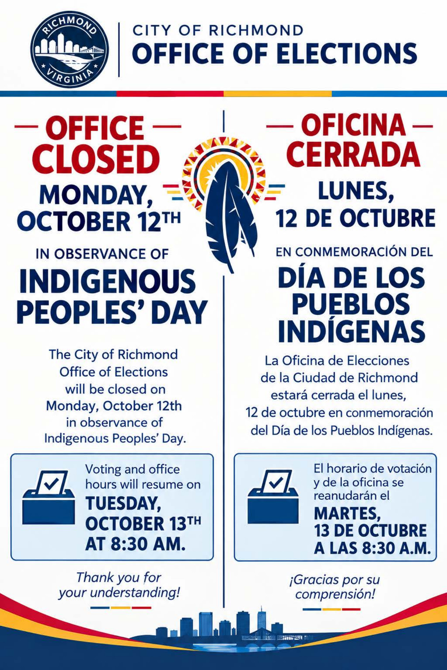 Office of Elections Closure October 12, 2026
