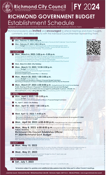 Thumbnail of Council Budget Schedule Graphic