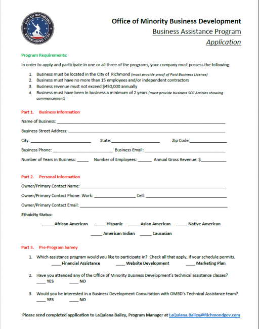 CARE Act Funding Program Application