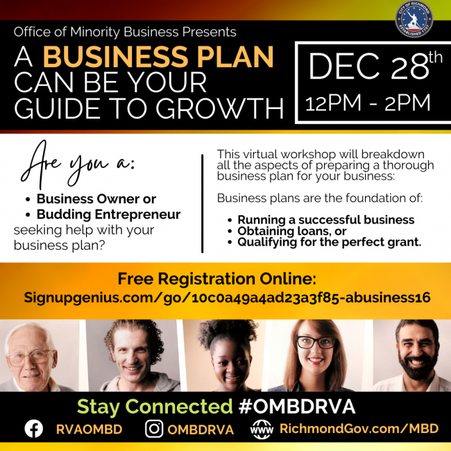 Office of Minority Business Presents:  A Business Plan Can Be Your Guide To Growth