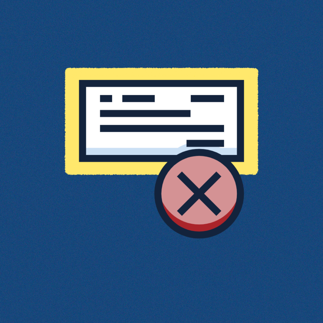 cancelled check