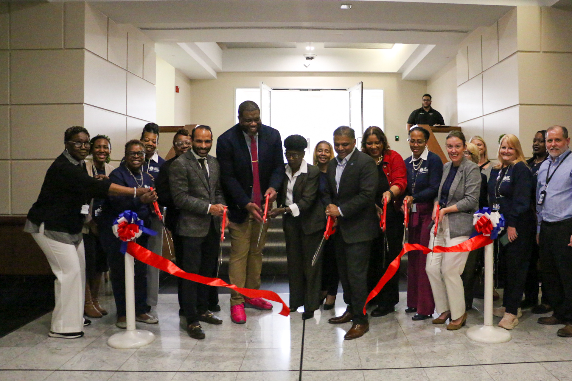 Ribbon cutting for new Department of Social Services space.