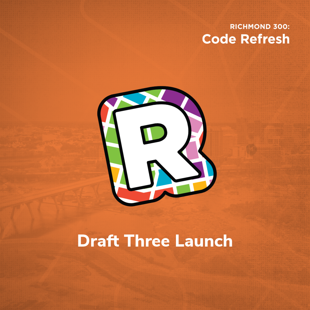Code Refresh Draft Three Launch on an orange background