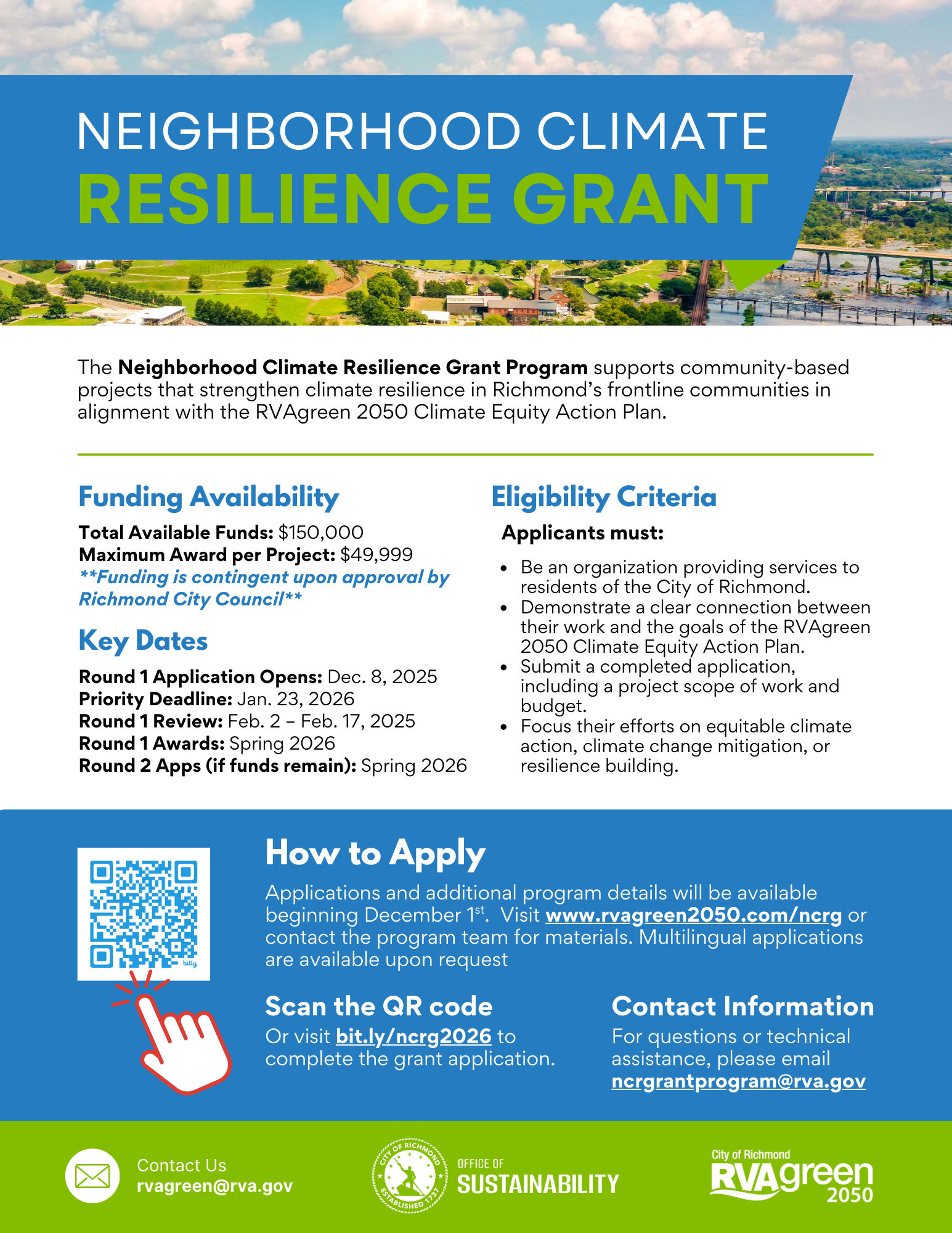 A flyer of the 2026 NCRG program Cohort 3