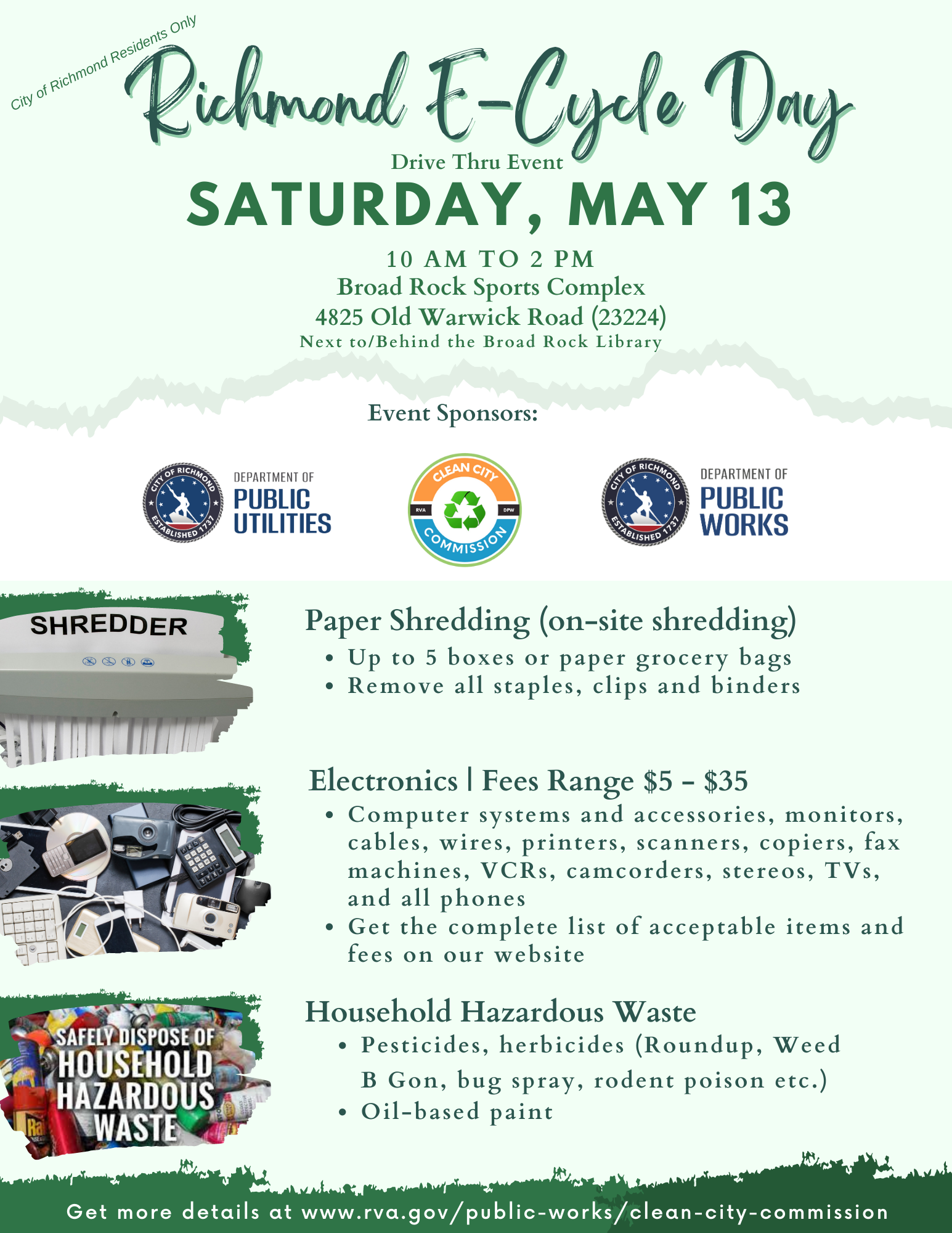Image - Richmond E-Cycle Event - May 13 2023 with details