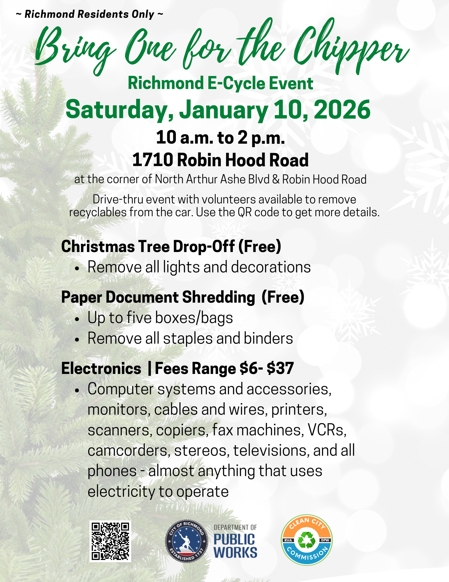 Image - Bring One for the Chipper E-Cycle Event - January 10 2026