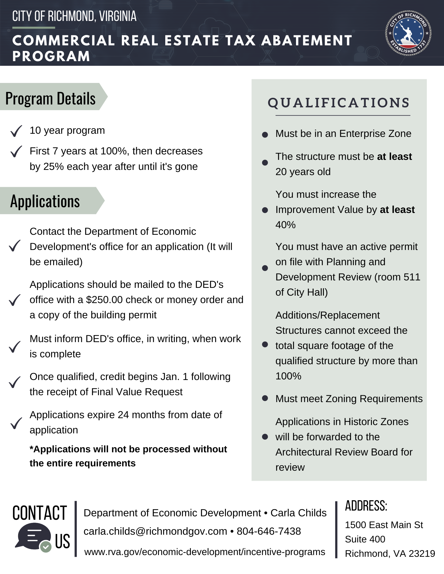 Commercial Tax Abatement Flyer