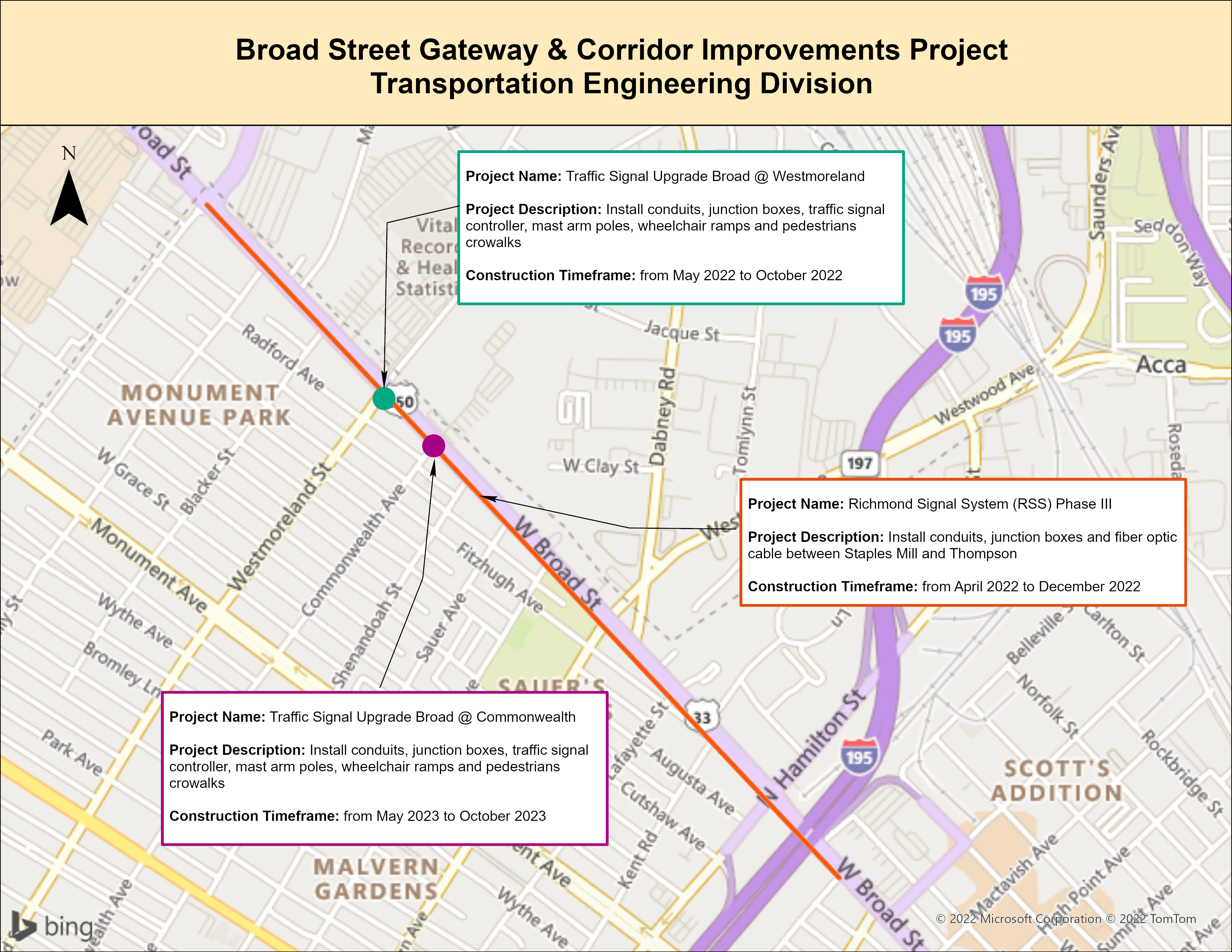 Image Richmond Signal System Project on Broad Street - Phase III