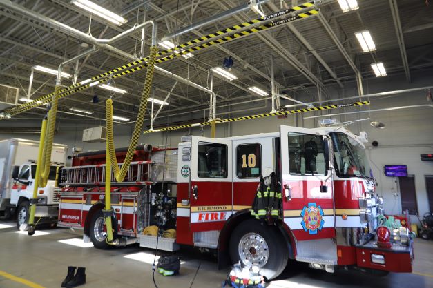 New vehicle source exhaust capture systems installed at Richmond Fire Station 10