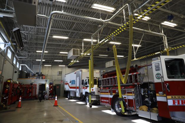 New vehicle source exhaust capture systems installed at Richmond Fire Station 10