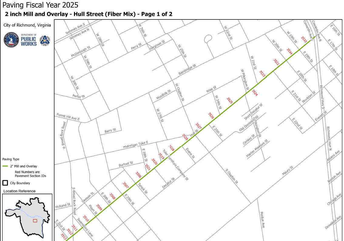 Image - Map - Hull Street Paving - 1 of 2