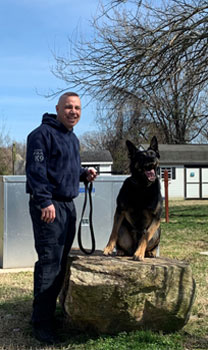 Officer Fred Bates and K-9 Buckshot