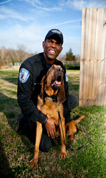 Officer Anthony Jackson and K-9 Hopper