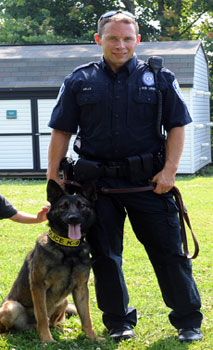 Officer Kevin Mills and K-9 Sarik