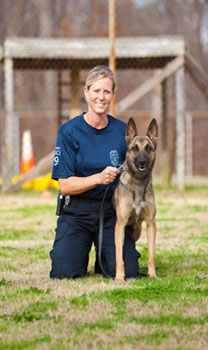 Officer Robin Robinson and K-9 Sara