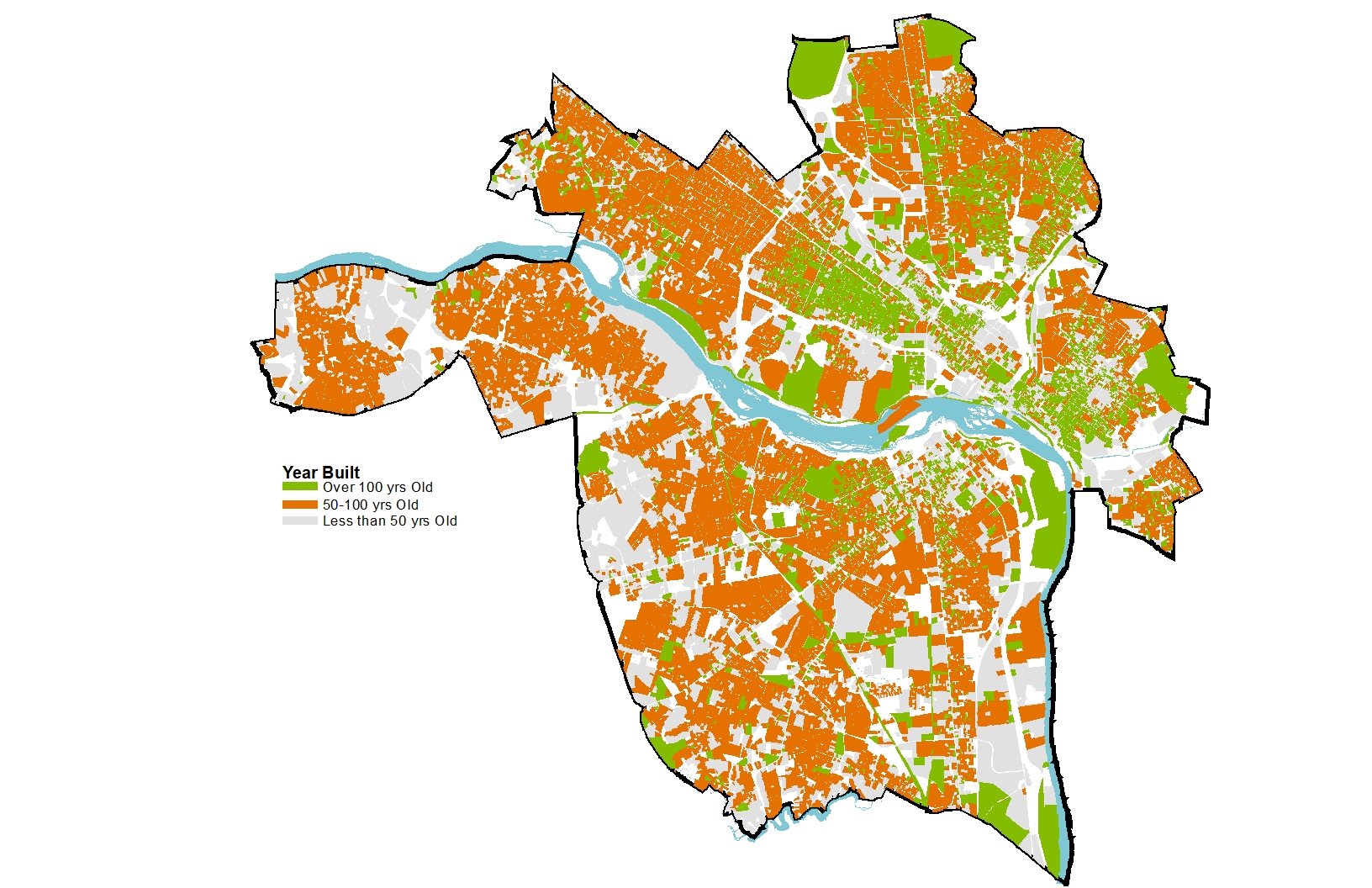 Richmond Parcels with Building Dates