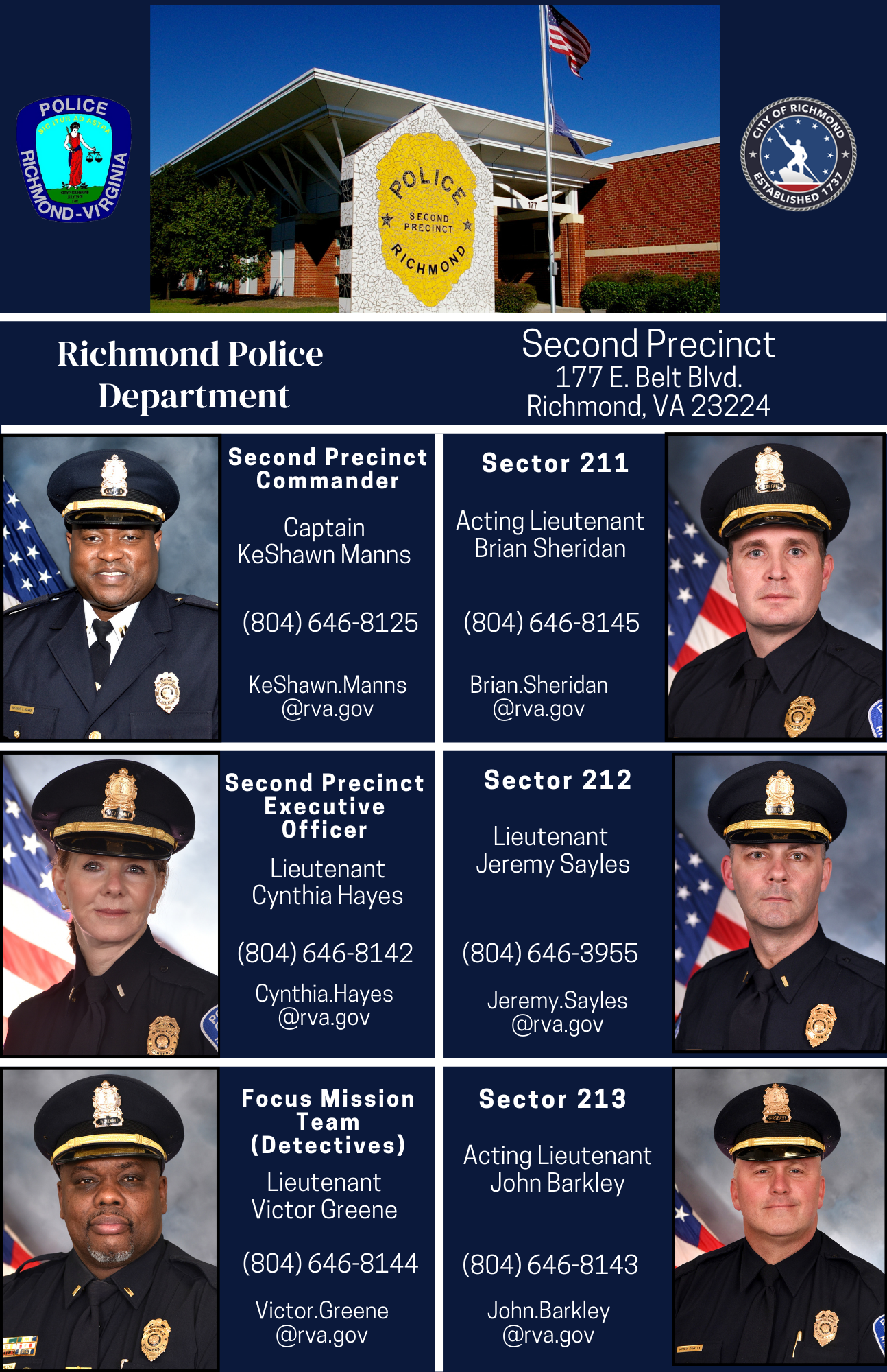 Second Precinct Lineup