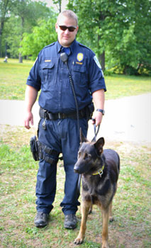 K-9 Sergeant Stuart Hannah and K-9 Ares