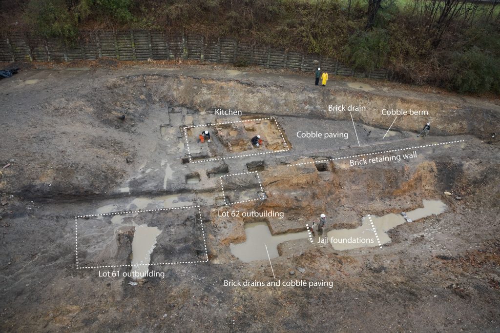 Aerial View of Projection of Lots part of Lumpkin's Jail Site