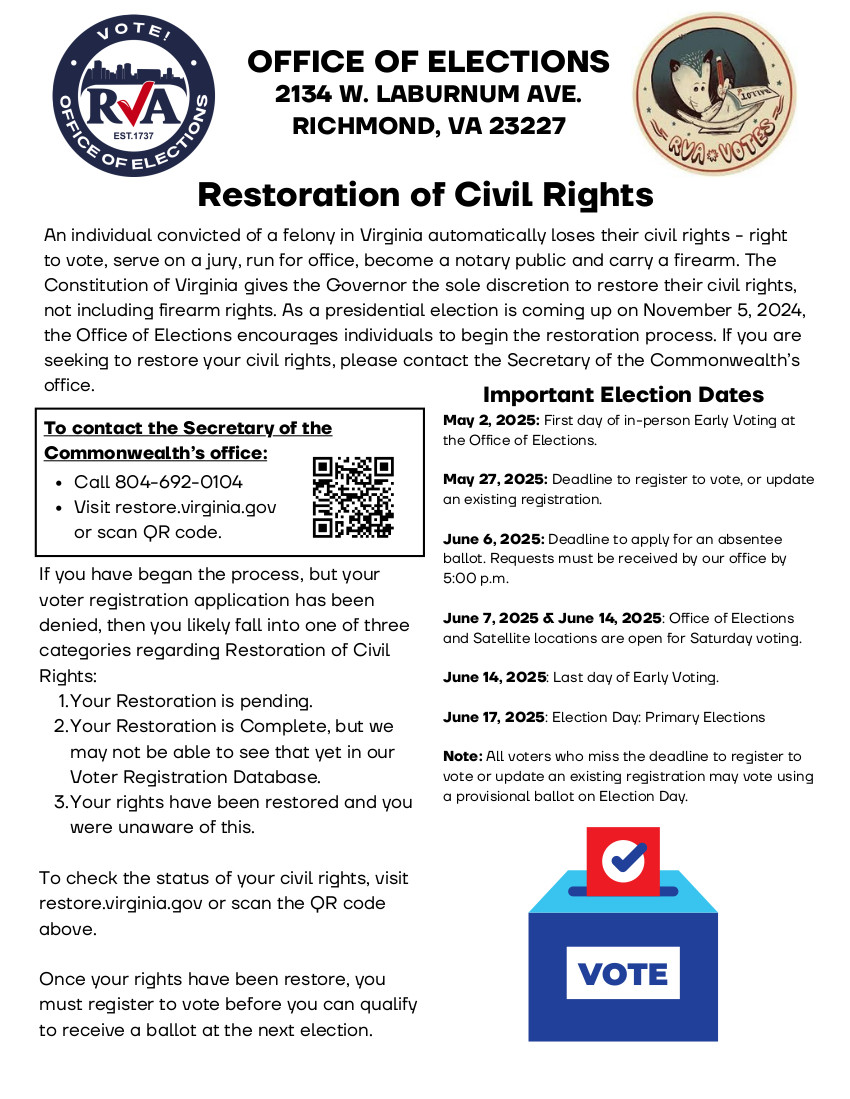 Restoration of Rights Flyer