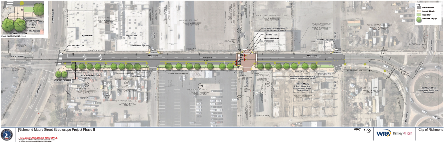 Maury Street Streetscape Phase II Rendering