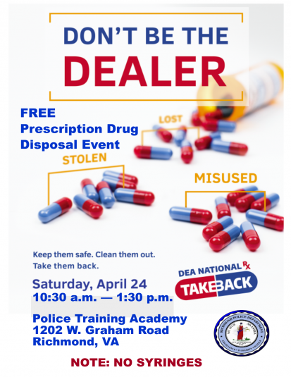 Drug Take Back - April 24th, 2021