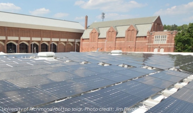University of Richmond rooftop solar