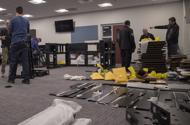 Staff direct console assembly in new training center